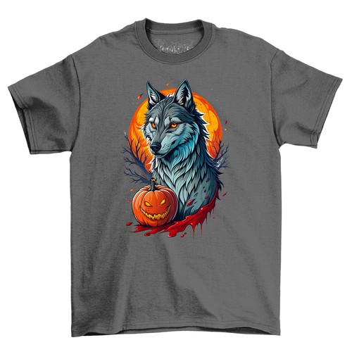 Howling Halloween_227 T-Shirt - Spooky Fun! 100% Cotton, Funny Unisex Design. Pe - Picture 2 of 46