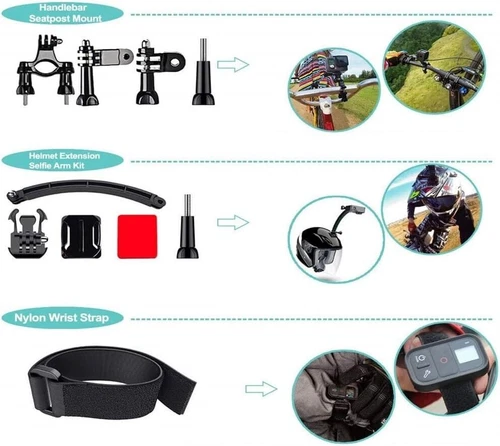 50 In 1 Accessories For Gopro 13 12 11 10 9 8 7 6 Bundle Chest Head Mount Biking - Picture 13 of 14
