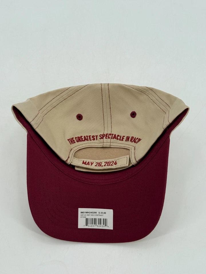 Gorra IndyCar 2024 Indianapolis 108th Indy 500 Gainbridge bronceada ajustable nueva Foto 4 de 4