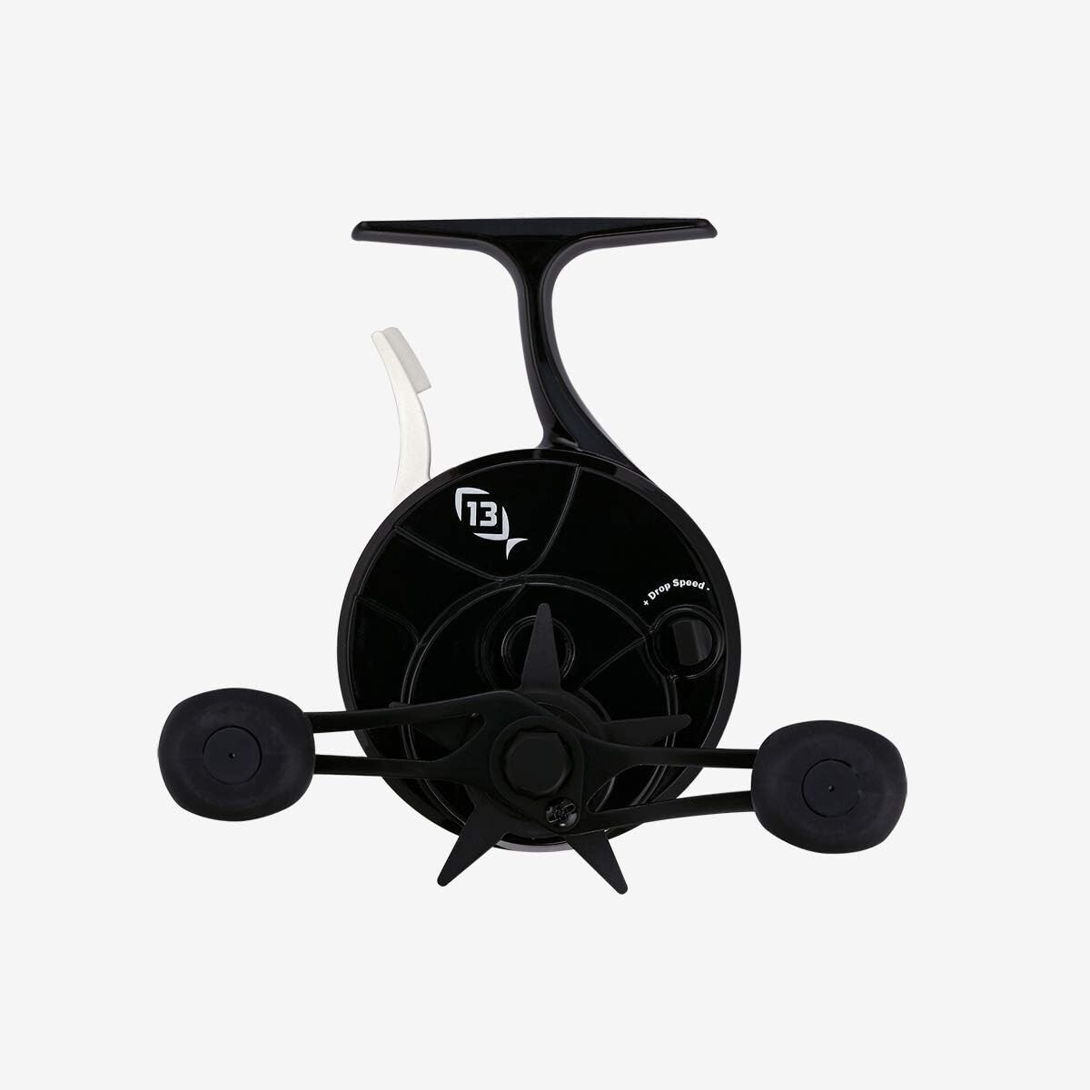 13 FISHING - Freefall Ghost Glow - Inline Ice Fishing Reel - Left Hand