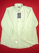 Chaps Mens Regular Fit XXL Dress Shirt Houndstooth Kiwi Wrinkle Free NWT