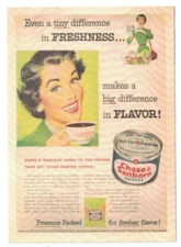 VINTAGE REPRODUCTION ADVERTISING POSTCARD CHASE & SANBORN COFFEE