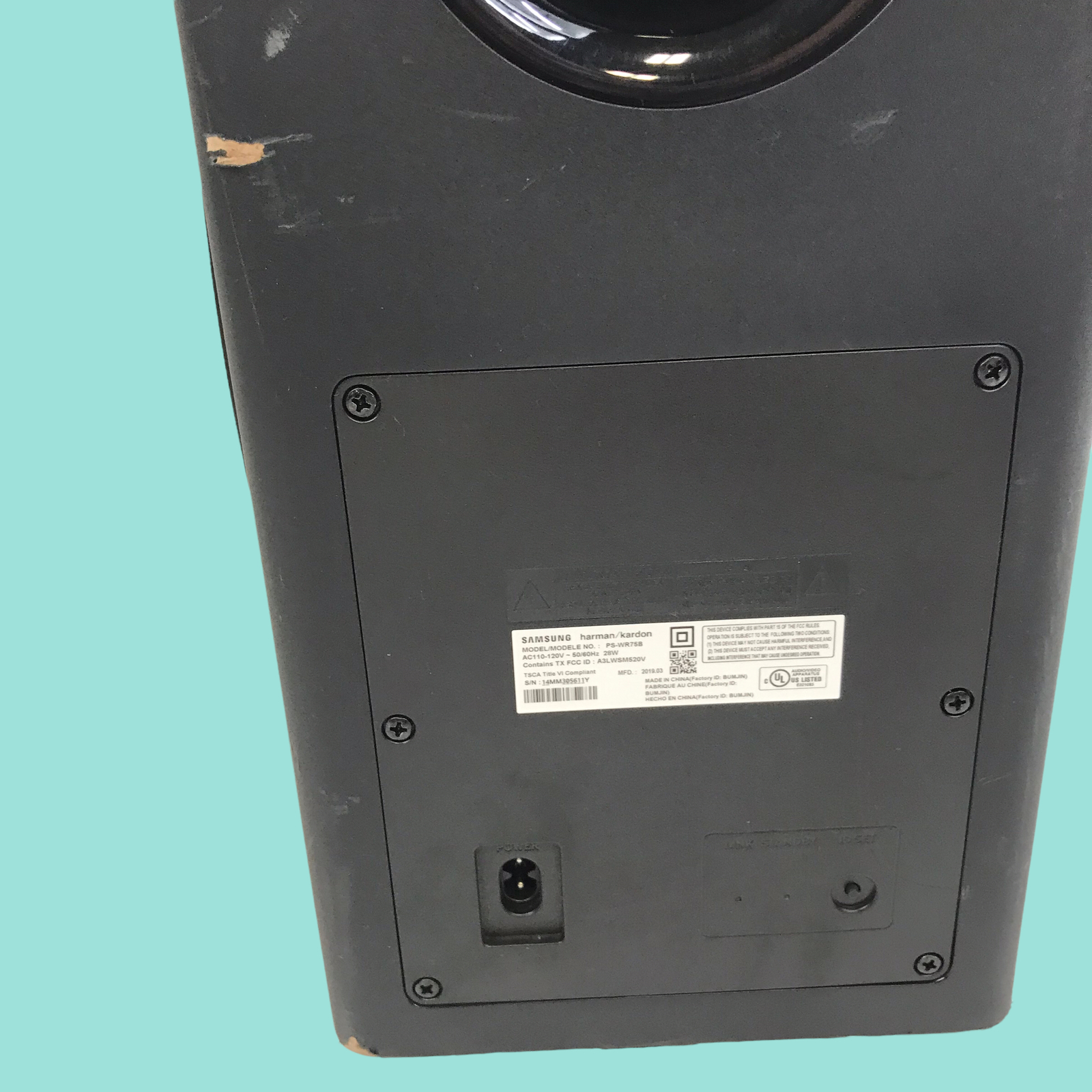 Samsung Harman Kardon Dolby Atmos Soundbar HWQ70R &PSWR75B Subwoofer