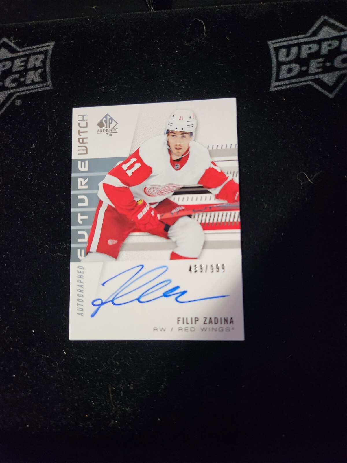 2019-20 SP Authentic Future Watch /999 Filip Zadina #159 Rookie Auto DVS 1726