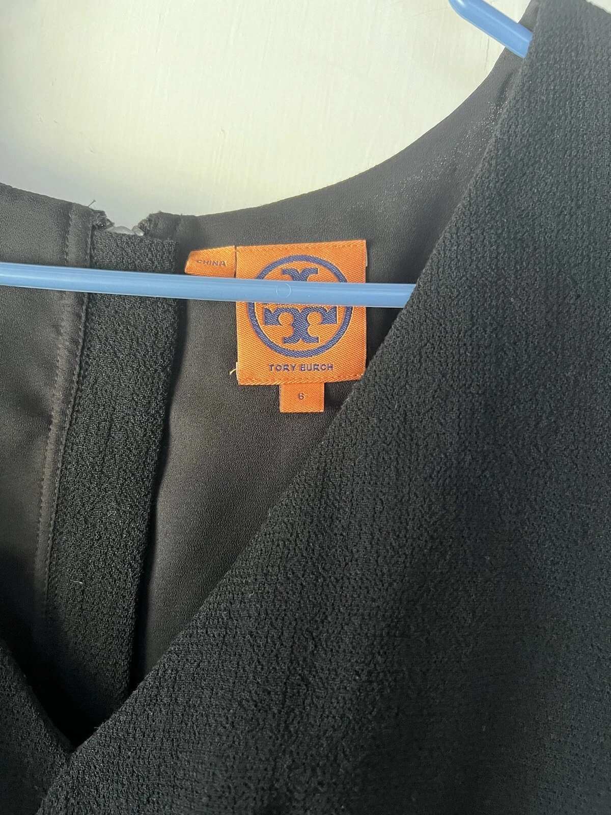 Abito da cocktail Tory Burch nero Twist lana Patrice taglia 6