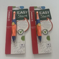 TWO STABILO EASYergo Ergonomic Mechanical Pencil LeftHanded Neon Orange 