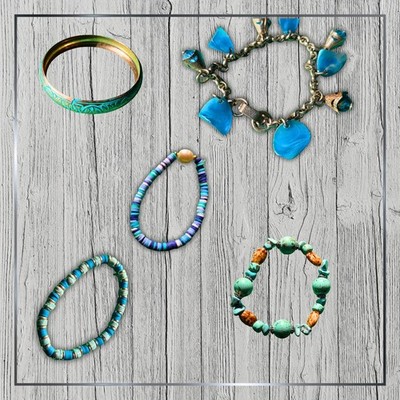 Blue Braclet Lot 5pc