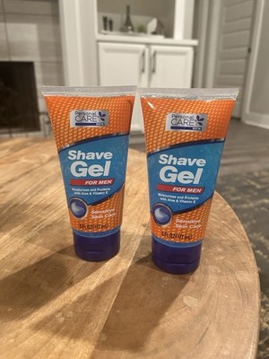 Sensitive Skin Care Shave GEL  For MEN With ALOE & Vitamin E 6 fl oz Lot Of 2