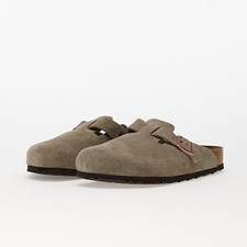 Birkenstock Boston Suede Clogs Taupe Normal Soft Footbed Sandals L8 M6