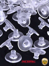 100 Pairs Silicone Earring Backs with Pad   Secure Hold for Heavy Drop Earrings