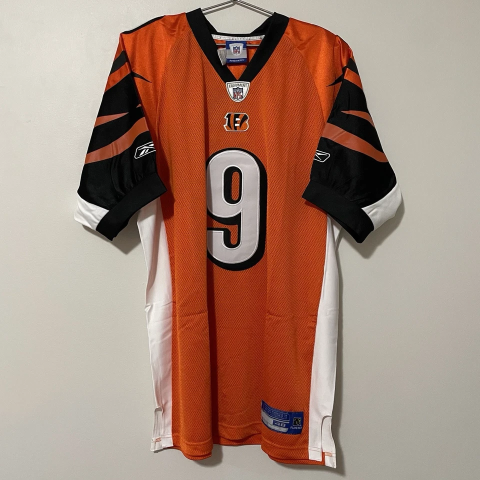 Camiseta deportiva para hombre Reebok Cincinnati Bengals Carson Palmer 2003/10 cosida naranja 48 Foto 2 de 4