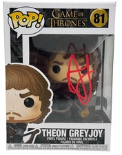 Alfie Allen Signed Theon Greyjoy Game of Thrones Funko Pop #81 Autograph Beckett