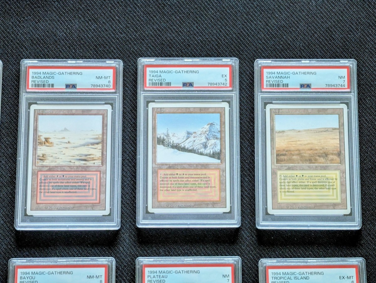 Magic: The Gathering PSA Graded 10 Revised Dual Lands Complete Set