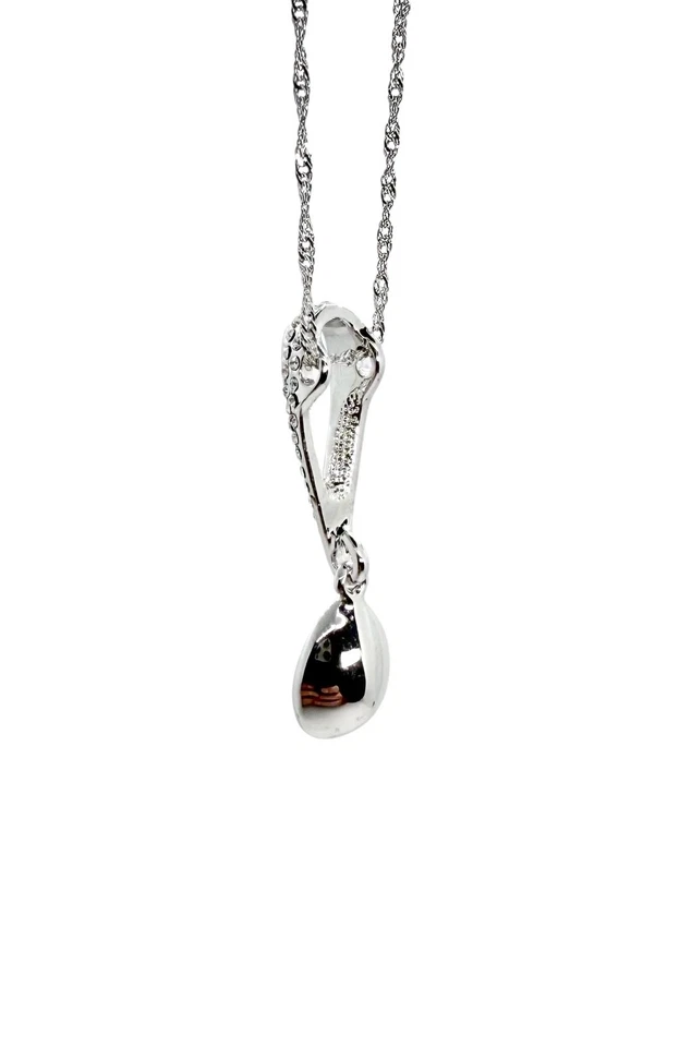 Аквамарин капли Swarovski элементы кристалл ожерелье 18K золото покрытием 16-18" - Изображение 4 из 4