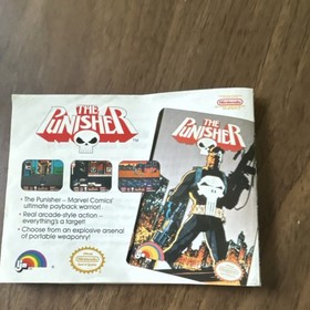LJN Nintendo WrestleMania Challenge The Punisher Manuals Promo Insert NES