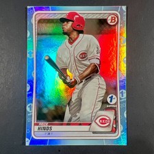 2020 Bowman 1st Edition Rece Hinds Sky Blue Foil #BFE-41 Cincinnati Reds
