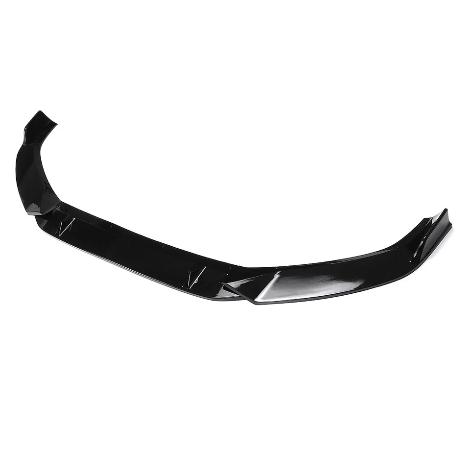 Divisor de labios de parachoques delantero negro brillante estilo V para Audi A4 S-Line S4 B9 2017-2019 Foto 3 de 4