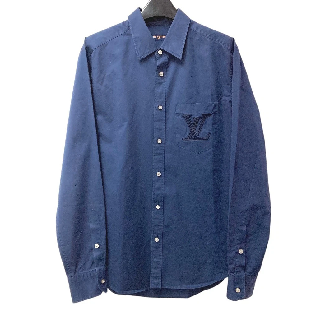 Louis Vuitton Cotton Long Sleeve Casual Button-Down Shirts for Men