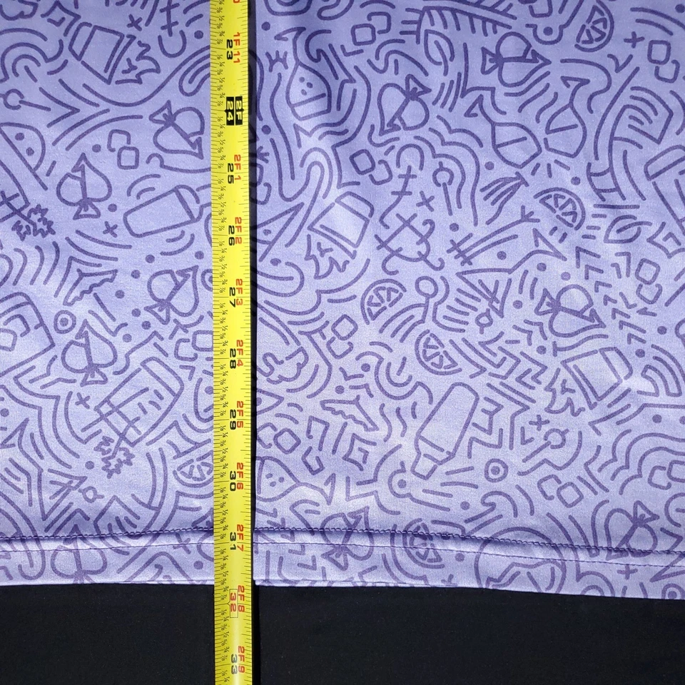 Рубашка-поло Pins & Aces мужская размер XL фиолетовая дудл для гольфа повседневная с коротким рукавом геометрическая - Изображение 3 из 4