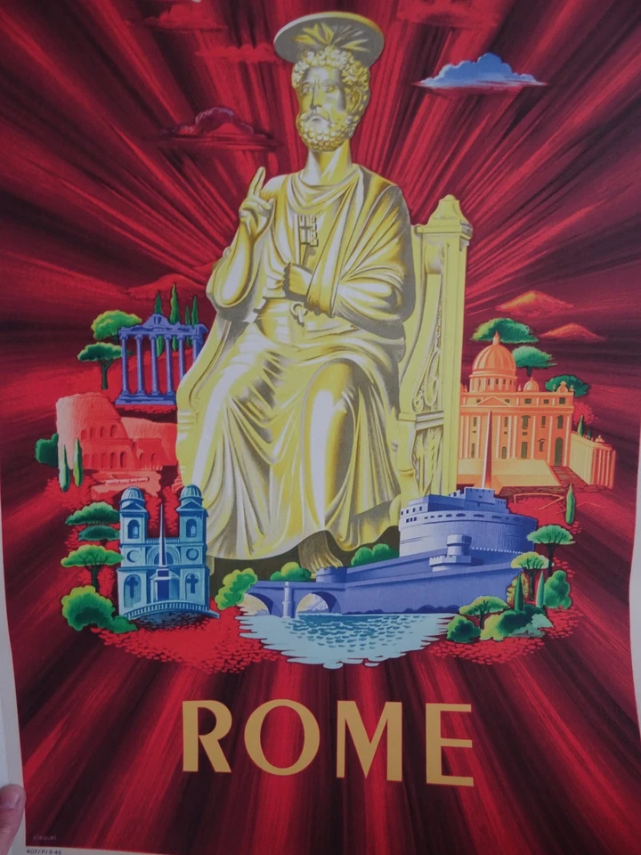 Affiche Air France ROME Plaquet 1979 Editions Salam Musée Air France - Photo 2/4