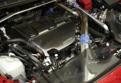 FIT MITSUBISHI LANCER EVO EVOLUTION LIGHT-WEIGHT REAL CARBON FIBER ENGINE COVER - Image 1 of 4