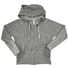 Kyodan Womens Grey Space Dye Full Zip Hoodie Athletic Jacket Size M