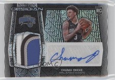 2019-20 Obsidian Rookie Jersey Electric Etch White Mojo 1/1 Chuma Okeke Auto v9t