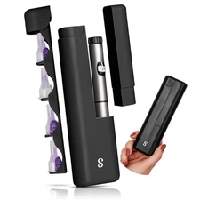 STRAWBERRY & CO Insulin Cooler Travel Case - Built-in Sharps Dispenser &