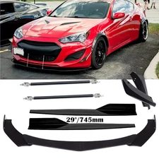 For Hyundai Genesis Coupe Sedan Front Rear Bumper Lip Spoiler Splitter Gloss B