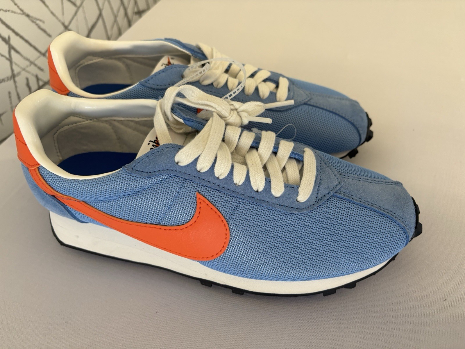 Nike Women's LD-1000 Nike Blue Orange White , Suede Rubber Athletic Sneakers