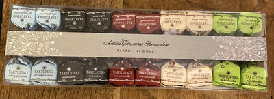 Geschenkbox Dolci Tartufini Schokoladentrüffel Antica Torroneria Piemontese 