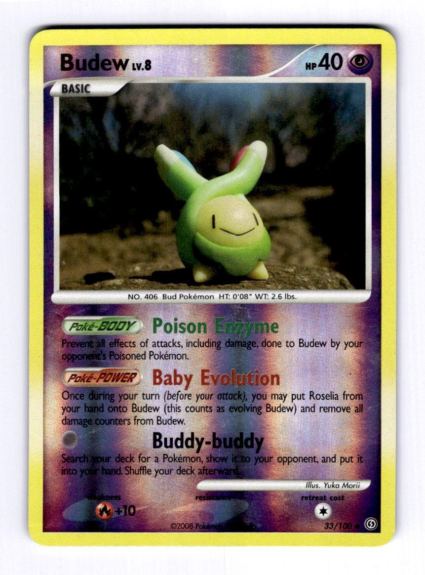 Budew Stormfront #33 (2008) Uncommon Reverse Holo LP Pokemon