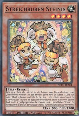 YuGiOh Streichbuben Steinis SOFU-DESE4 Super Rare Good unl.