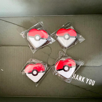 HUMAN MADE x Pokemon Heart Pokeball Tin Can Novelty Clip Set of 4 Sealed Japan