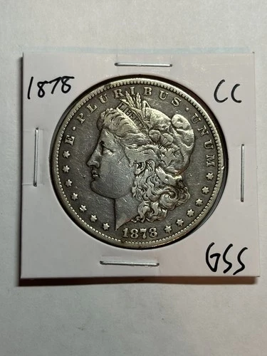 1878-CC US Morgan Silver Dollar $1 XF Details Cleaned Tough Date CC