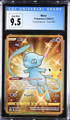 2021 Pokemon Celebrations Mew #25 CGC 9.5