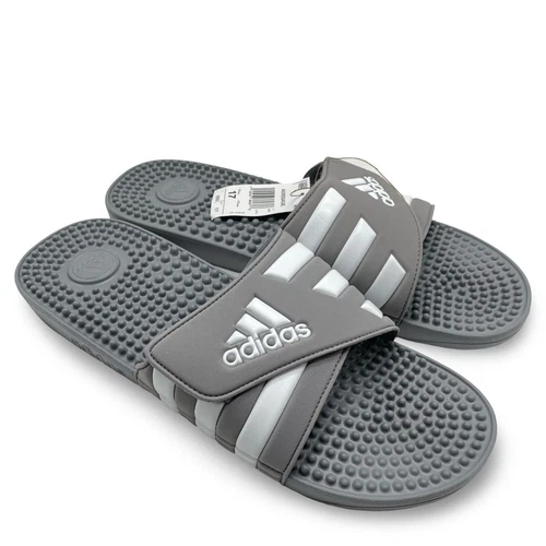 Nuovo sandalo Adidas Adissage uomo slides HQ4373 grigio bianco grigio uomo taglia 17