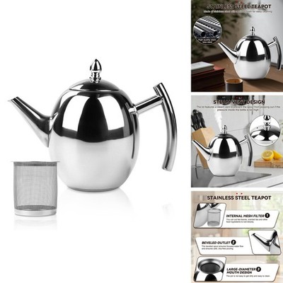 Jadeshay Tea Kettle 1L Stainless Steel Teapot with Removable Filter