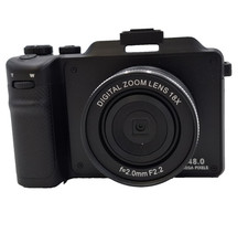 Windancy X9 Digital Camera 48 MP 18x Zoom 4K Dual Lens Black 64 GB Micro SD