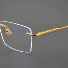 Rimless Titanium Reading glasses Ultralight Business Eyeglass frames Organ leg