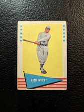 1961 Fleer Baseball Greats (F418-3) #86 Zack Wheat HOF.
