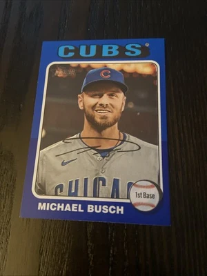 2024 Topps Heritage High Number - Michael Busch #537 Dark Blue Border - Image 1 of 2