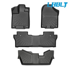 4pcs 3 Rows Floor Mats Tpe 3d Liners Black Fit For Honda Pilot 8 Seats 16-22