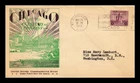 DR JIM STAMPS US COVER CENTURY OF PROGRESS CHICAGO FDC SCOTT 729 TORN TOP