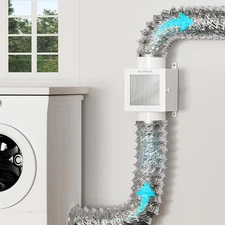 Metal Dryer Duct Lint Trap,  Indoor Dryer Vent Kit, Indoor Dryer Vent for Electr