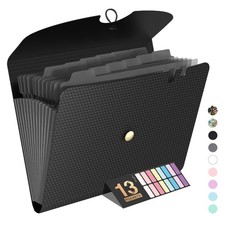 Expanding File Folder, 13 Pocket Accordion File Organizer, Monthly Expandable...