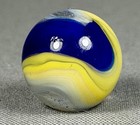 AKRO AGATE NEAR MINT PLUS 11/16" COBALT BLUE POPEYE MARBLE KILLER — photo 4
