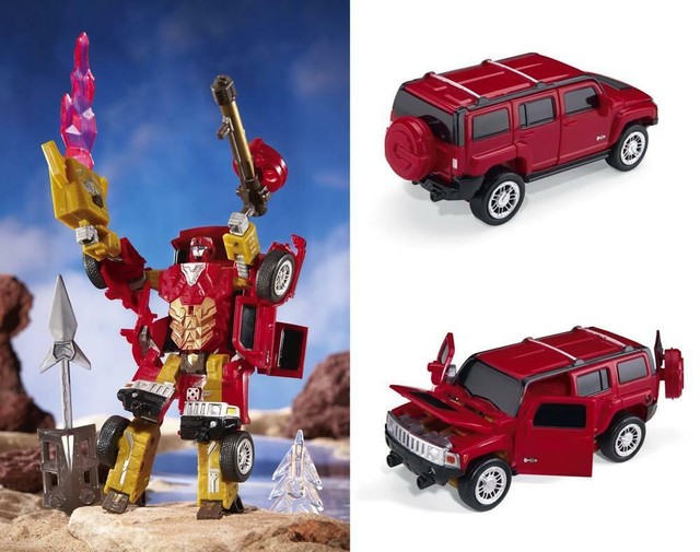 red transformer toy