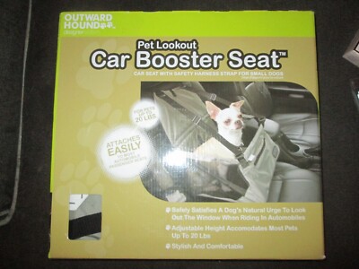 OUTWARD HOUND LOOKOUT CAR BOOSTER SEAT SAFETY HARNESS Small Dogs up to 20 lb NEW