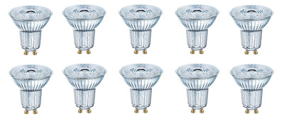 10x OSRAM LED Star PAR16 Reflektor 4,3W = 50W GU10 warmweiß EEK:F (Spektrum A-G)